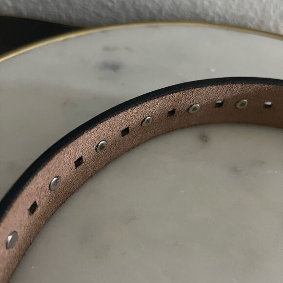 Nautica Braided Men’s Genuine Leather Belt Brown Silver Tone 34 & Black Studded - Picture 12 of 15